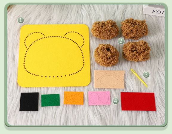 DIY Fuzzy Animal Face Craft Kit